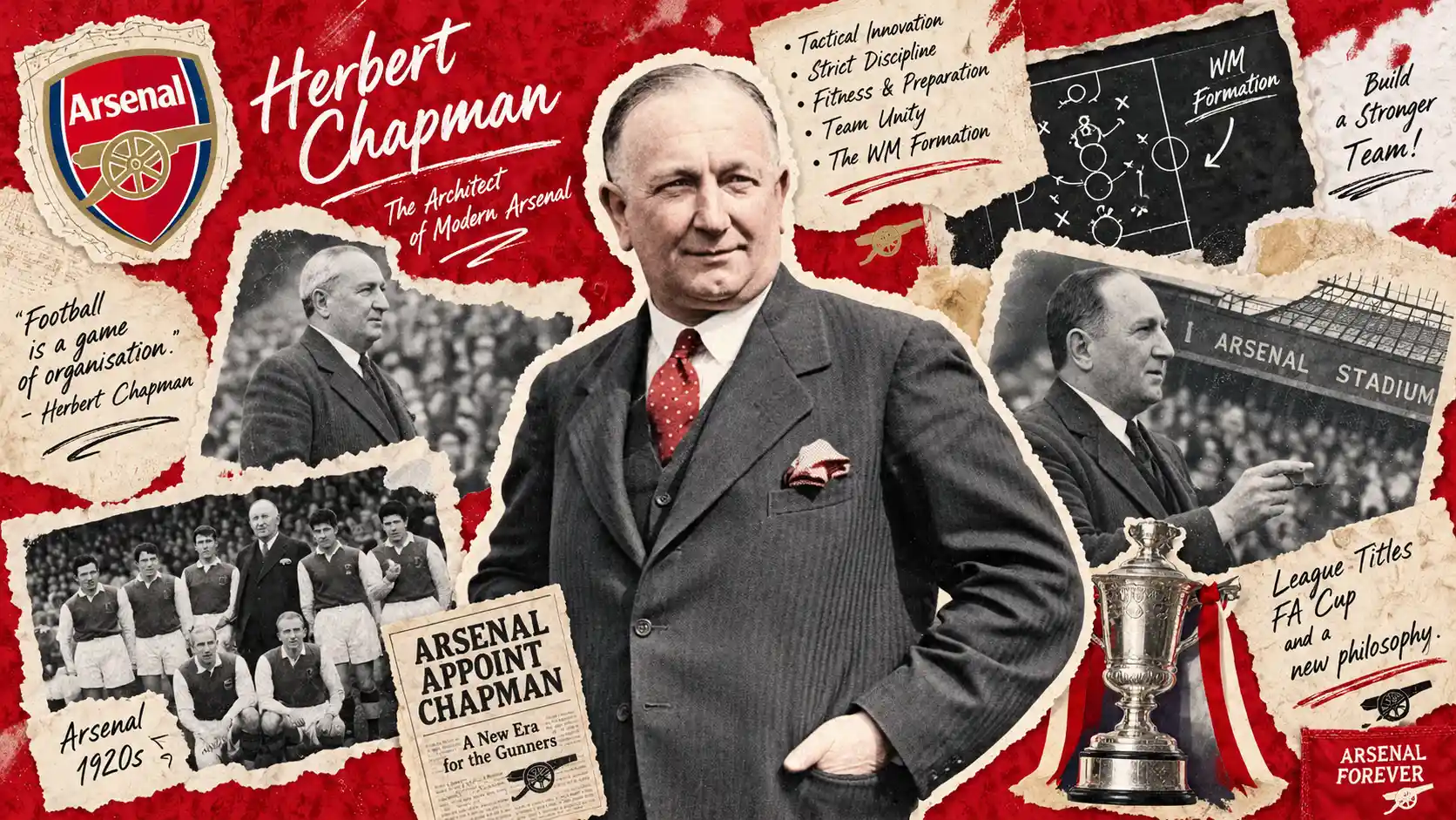 Patung Perunggu di Gerbang Emirates: Kisah Obsesi Herbert Chapman Membangun Kedigdayaan Arsenal